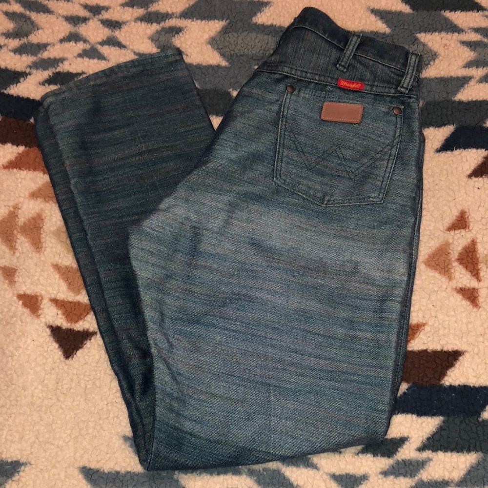 Wrangler Blue Straight Jeans Classic Denim